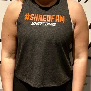 Grey #ShredFam Cropped Tank